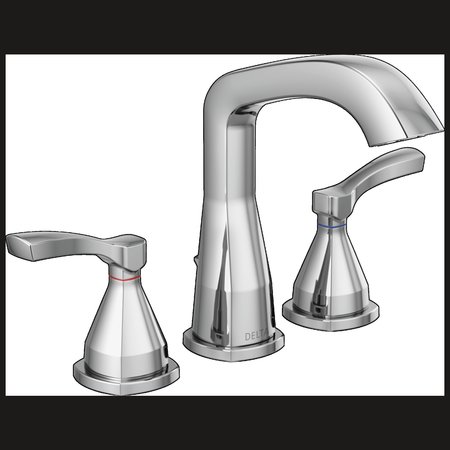 Delta 3-hole 8-16" installation Hole Widespread Lavatory Faucet, Chrome 35776-MPU-DST